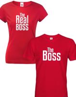 Párová trika The Boss a The Real Boss - ideální trika pro zamilované