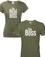 Párová trika The Boss a The Real Boss - ideální trika pro zamilované
