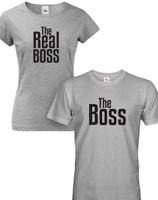Párová trika The Boss a The Real Boss - ideální trika pro zamilované