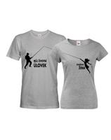 Párové tričko pro rybáře Životní úlovek - rybářova žena