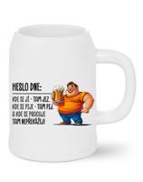 Pivní půllitr Heslo dne – Jez, pij, nepřekážej