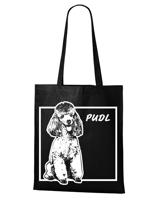 Plátěná nákupní taška s potiskem plemene Pudl - dárek pro milovníky psů