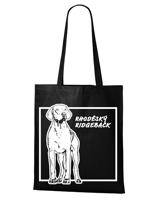 Plátěná nákupní taška s potiskem plemene Rhodéský ridgeback