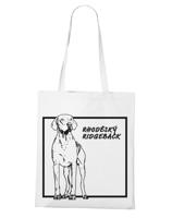 Plátěná nákupní taška s potiskem plemene Rhodéský ridgeback