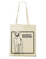 Plátěná nákupní taška s potiskem plemene Rhodéský ridgeback