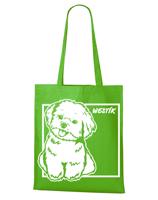 Plátěná nákupní taška s potiskem plemene Westík