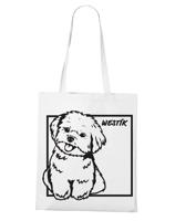 Plátěná nákupní taška s potiskem plemene Westík