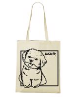 Plátěná nákupní taška s potiskem plemene Westík