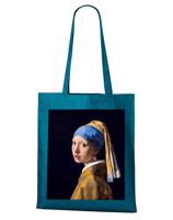 Plátěná taška Dívka s perlovou náušnicí - dárek pro milovníky umění