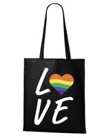 Plátěná taška pride Love - podpora LGBT