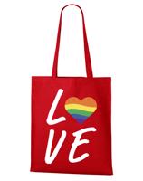Plátěná taška pride Love - podpora LGBT