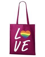 Plátěná taška pride Love - podpora LGBT