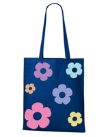 Plátená taška s kvetinami - originálna a praktická plátená taška