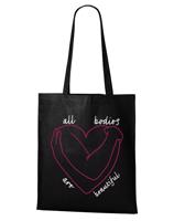 Plátěná taška s potiskem All bodies are beautiful - praktická plátěná taška