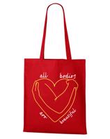 Plátěná taška s potiskem All bodies are beautiful - praktická plátěná taška