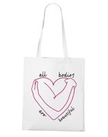 Plátěná taška s potiskem All bodies are beautiful - praktická plátěná taška