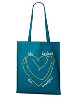 Plátěná taška s potiskem All bodies are beautiful - praktická plátěná taška