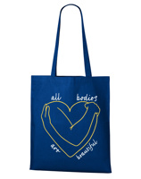 Plátěná taška s potiskem All bodies are beautiful - praktická plátěná taška