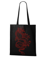 Plátěná taška s potiskem čínského draka - originální a praktická plátěná taška