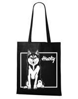 Plátěná taška s potiskem Huskyho - pro milovníky psů
