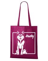 Plátěná taška s potiskem Huskyho - pro milovníky psů