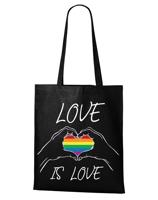 Plátěná taška s potiskem Love is love - podpora LGBT