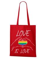 Plátěná taška s potiskem Love is love - podpora LGBT