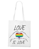 Plátěná taška s potiskem Love is love - podpora LGBT