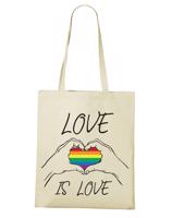 Plátěná taška s potiskem Love is love - podpora LGBT