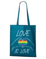 Plátěná taška s potiskem Love is love - podpora LGBT