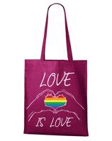 Plátěná taška s potiskem Love is love - podpora LGBT