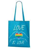 Plátěná taška s potiskem Love is love - podpora LGBT