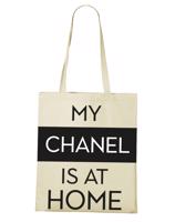 Plátěná taška s potiskem My chanel is at home - ekologická plátěná taška