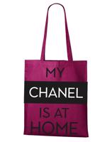 Plátěná taška s potiskem My chanel is at home - ekologická plátěná taška