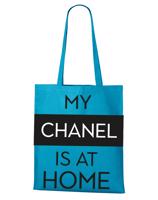 Plátěná taška s potiskem My chanel is at home - ekologická plátěná taška