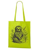 Plátěná taška s potiskem narozeninové párty a lenochoda - skvělá plátěná taška