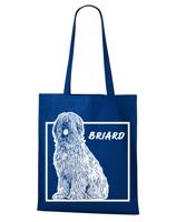 Plátěná taška s potiskem plemene Briard - skvělý dárek pro milovníky psů