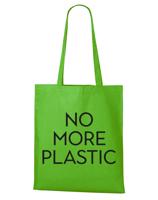 Plátěná taška se stylovým nápisem No more plastic - praktická plátěná taška