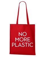 Plátěná taška se stylovým nápisem No more plastic - praktická plátěná taška