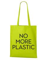 Plátěná taška se stylovým nápisem No more plastic - praktická plátěná taška