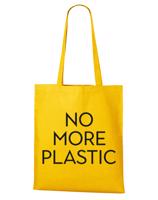 Plátěná taška se stylovým nápisem No more plastic - praktická plátěná taška