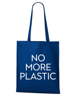 Plátěná taška se stylovým nápisem No more plastic - praktická plátěná taška