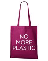 Plátěná taška se stylovým nápisem No more plastic - praktická plátěná taška