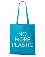 Plátěná taška se stylovým nápisem No more plastic - praktická plátěná taška