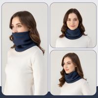 Pletený nákrčník s fleecovou podšívkou Kono - navy