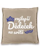 Polštář pro dědečka - Nejlepší dědeček na světě - dárek pro dědečka