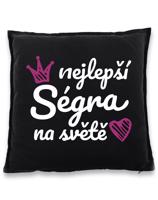 Polštář pro sestru - Nejlepší ségra na světě - dárek pro sestru