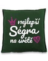 Polštář pro sestru - Nejlepší ségra na světě - dárek pro sestru