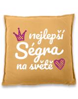 Polštář pro sestru - Nejlepší ségra na světě - dárek pro sestru