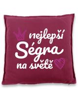 Polštář pro sestru - Nejlepší ségra na světě - dárek pro sestru